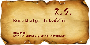 Keszthelyi István névjegykártya